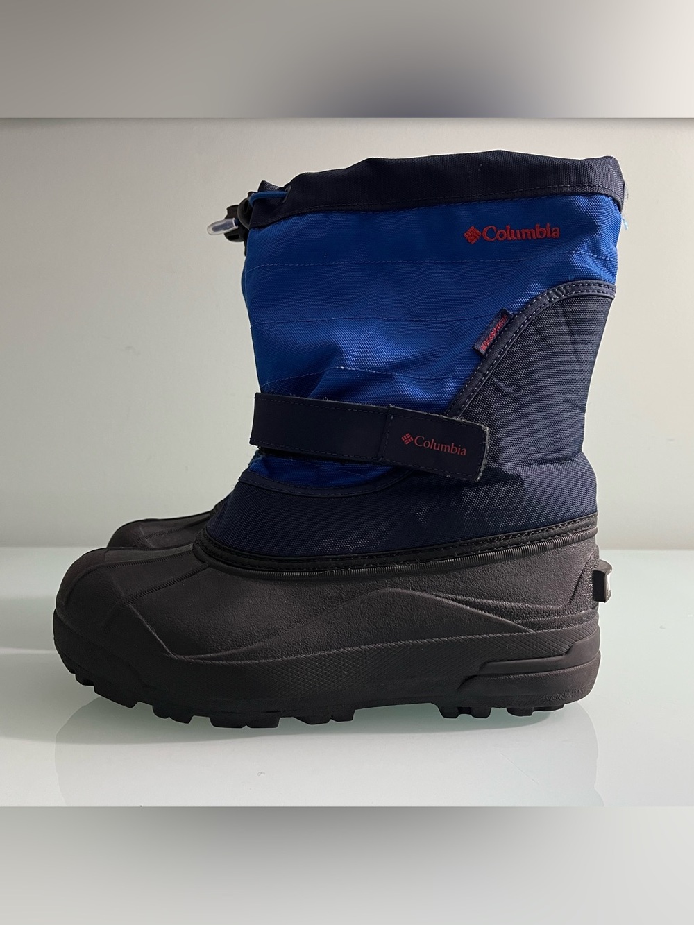 Columbia Powderbug Plus II Waterproof Winter Snow Boots Blue Boys Youth Size 5